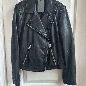 All Saints Classic Black Leather Jacket DALBY BIKER